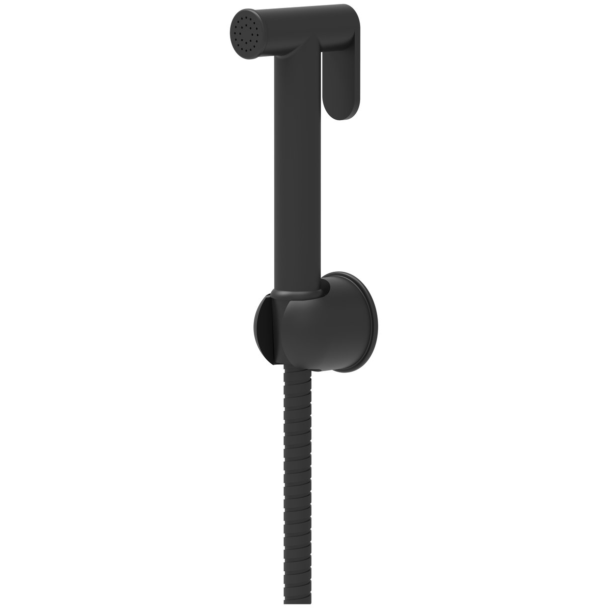 MOQ Douche Handset, Flexi, Holder and Outlet Elbow Black