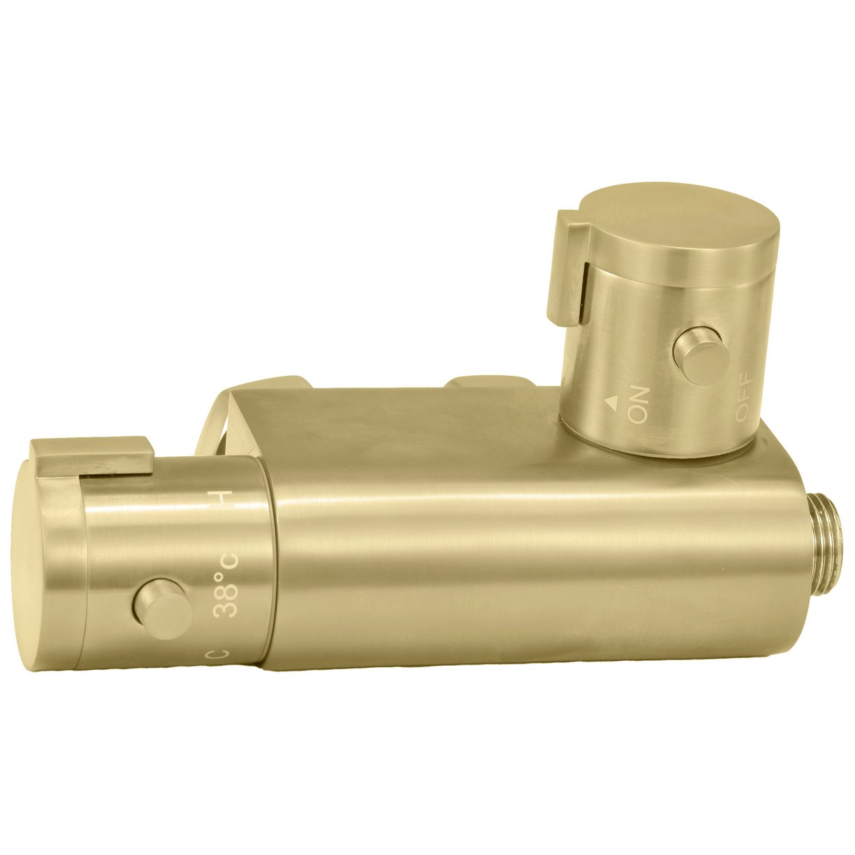 MOQ Thermostatic Vertical Valve for Douche Brushed Brass
