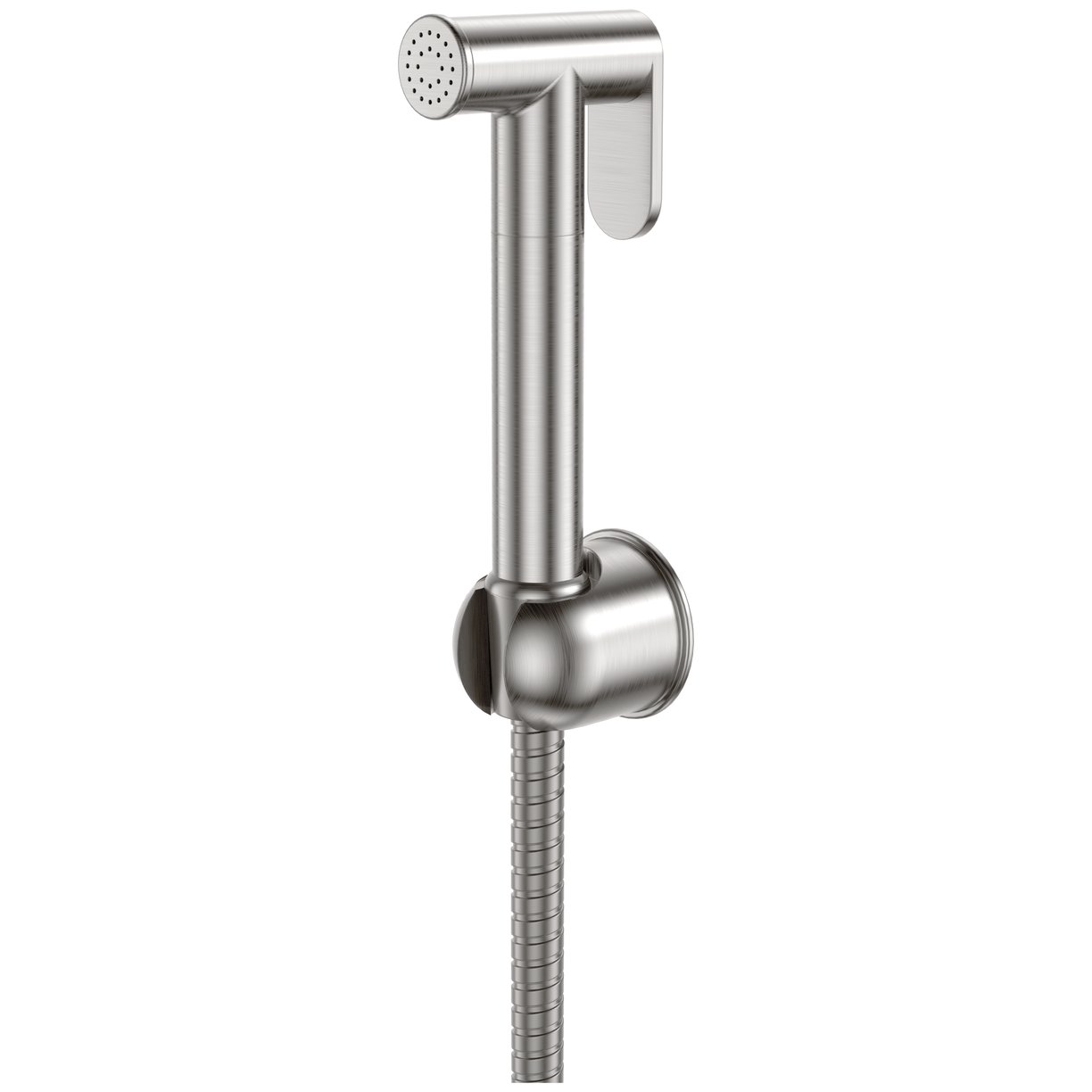 Douche Handset FlexI Holder and Outlet Elbow Brushed Nickel