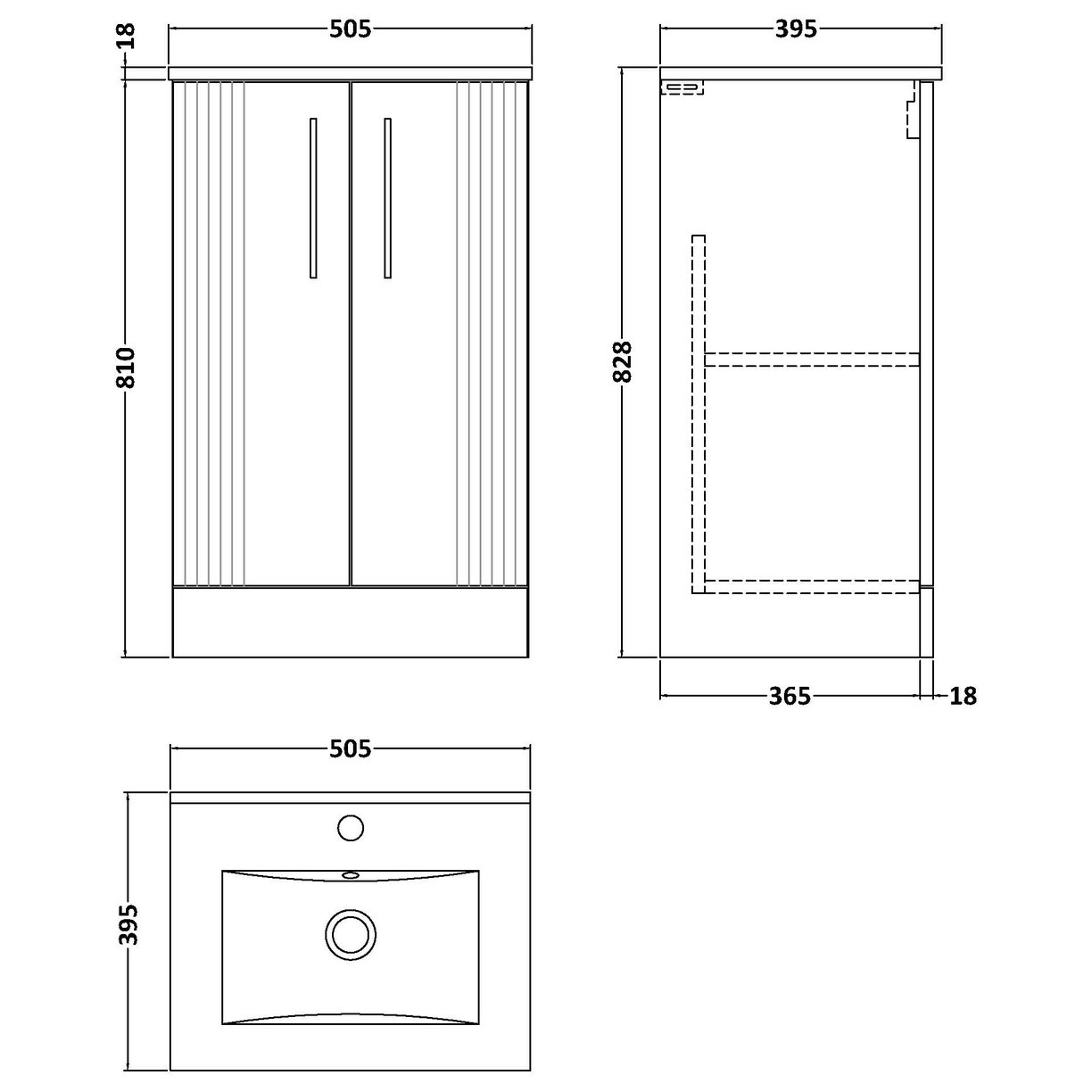 500 FS 2-Door Vanity & Basin 2