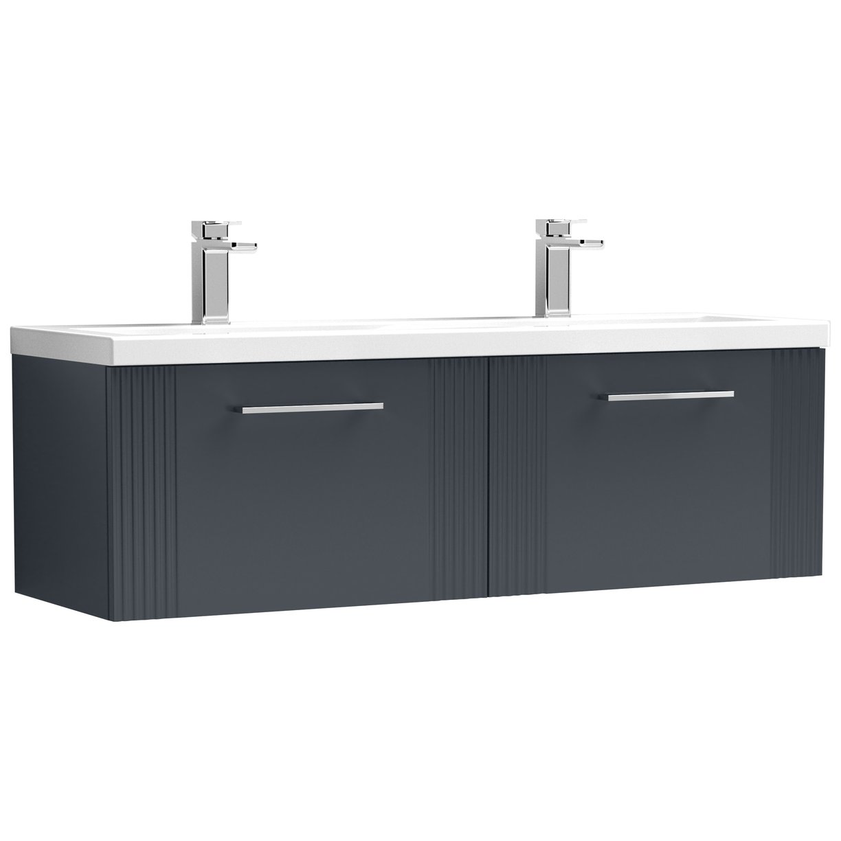 1200 W/H 2-Drawer Vanity & Double Basin
