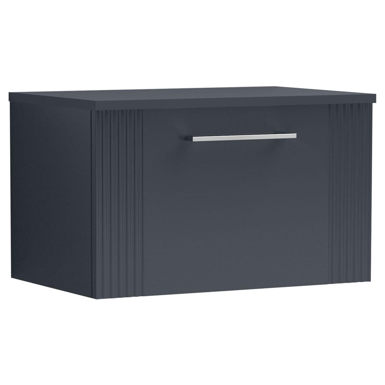 600mm W/H Single Drawer Vanity & Worktop - Satin Soft Black