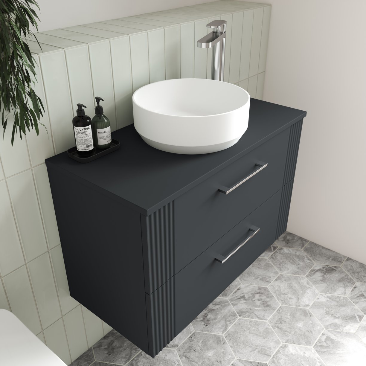800 W/H 2-Drawer Vanity & Worktop