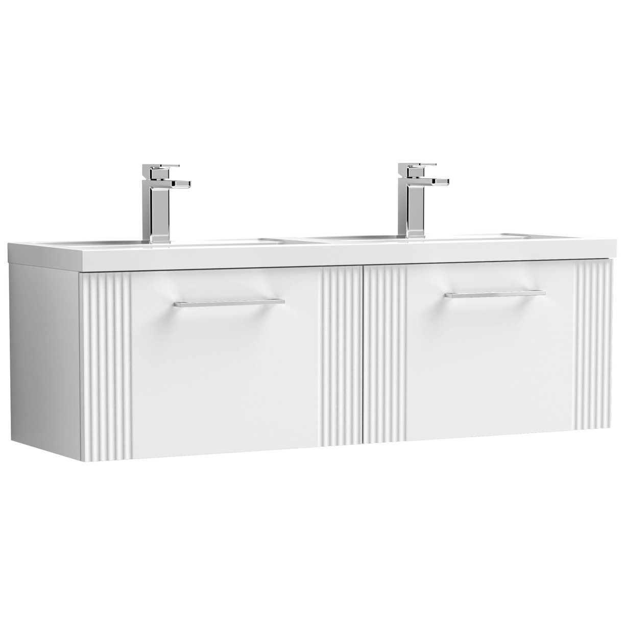 1200 W/H 2-Drawer Vanity & Double Basin