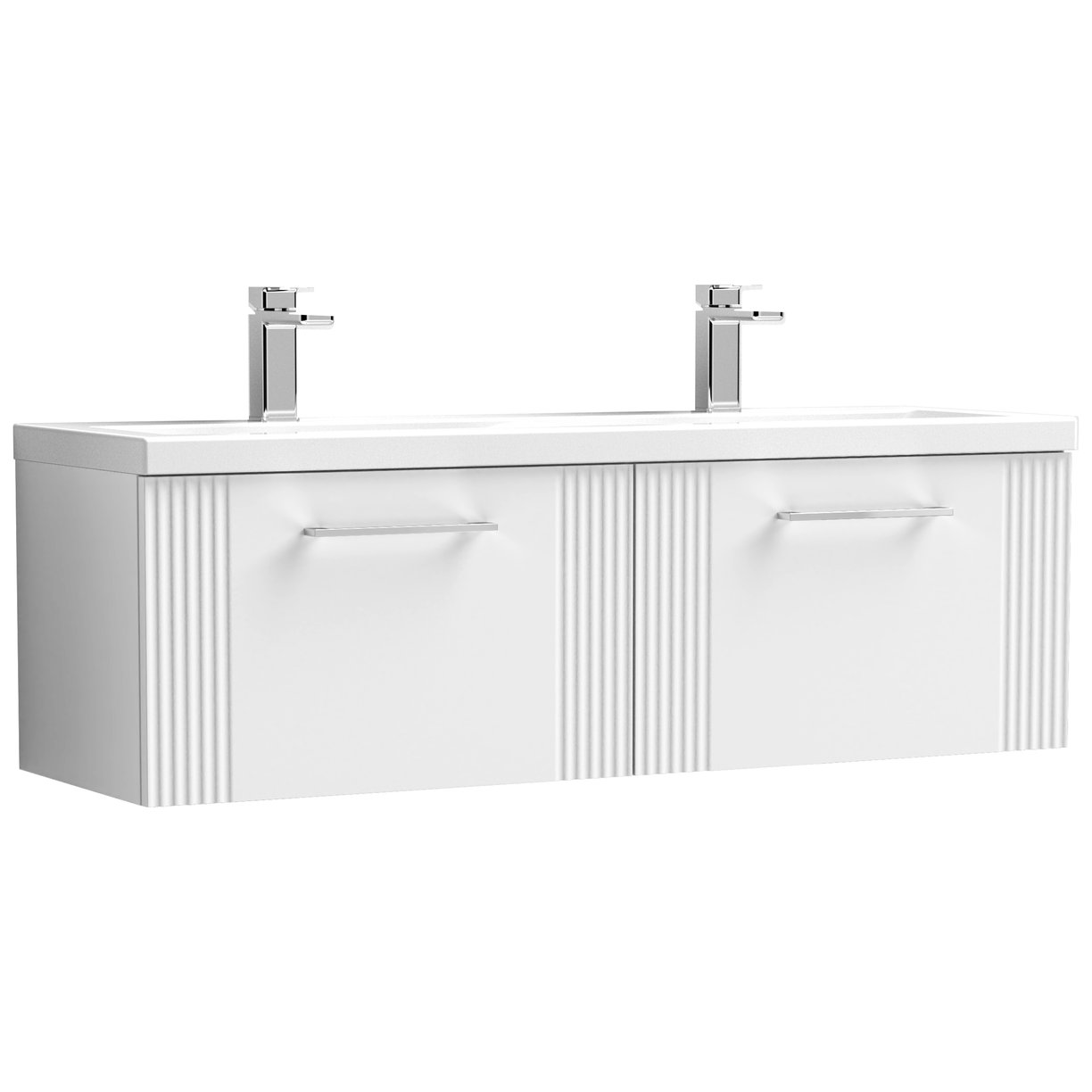 1200 W/H 2-Drawer Vanity & Double Basin