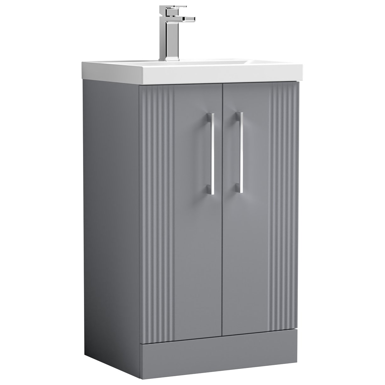 500mm FS 2-Door Vanity & Basin 1 - Satin Grey