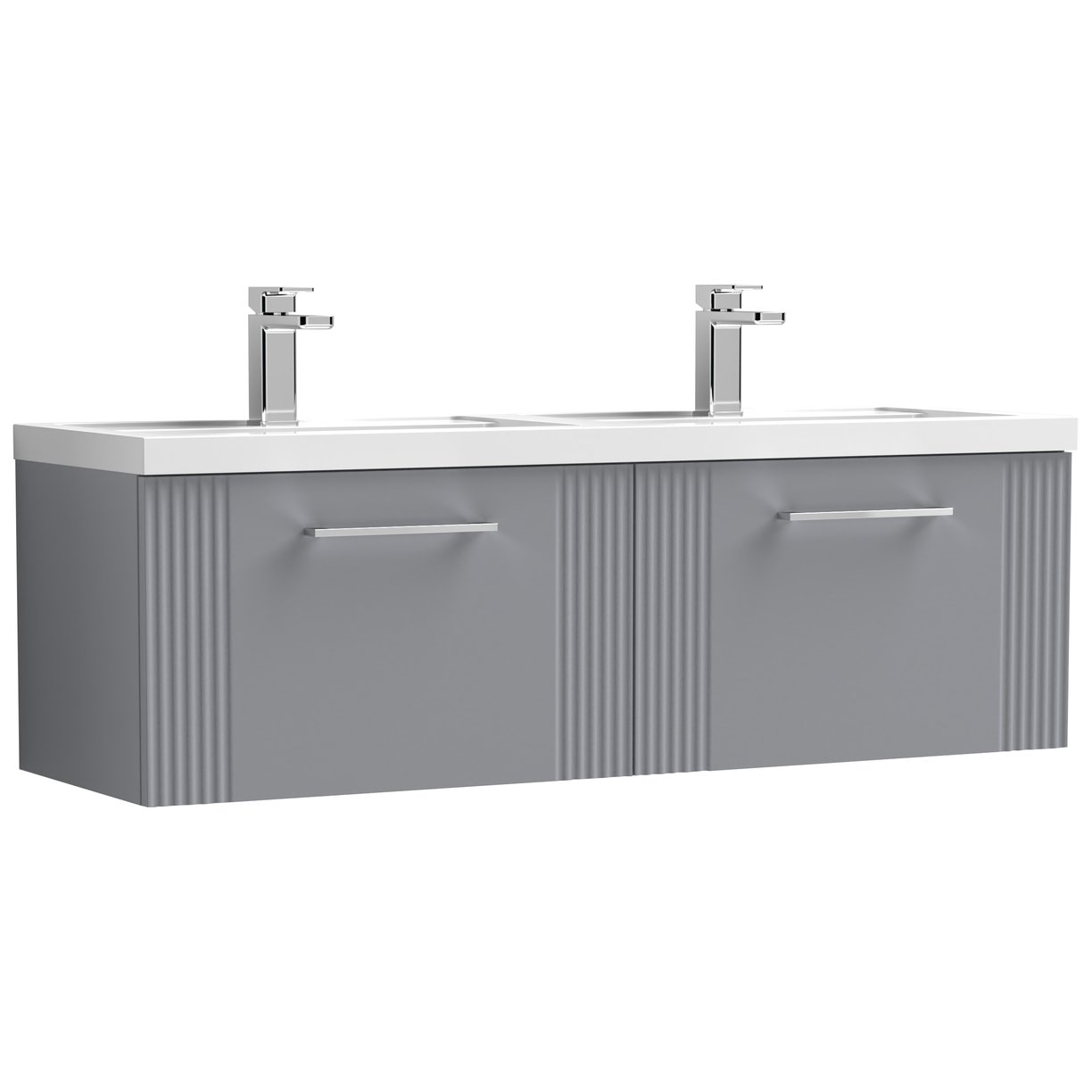 1200 W/H 2-Drawer Vanity & Double Basin
