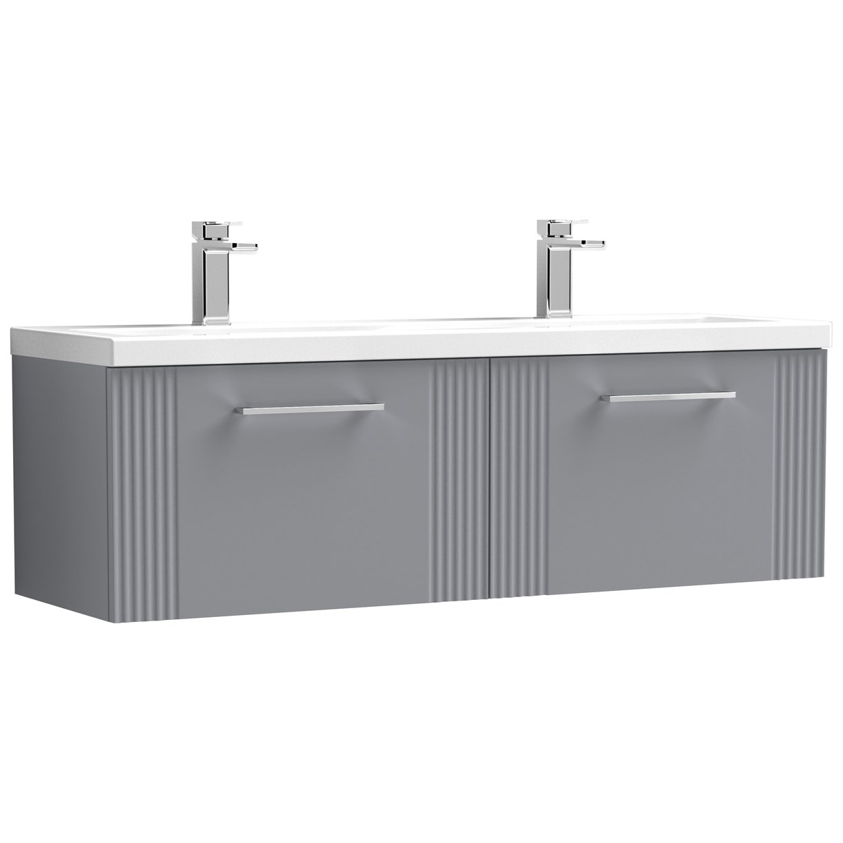 1200 W/H 2-Drawer Vanity & Double Basin