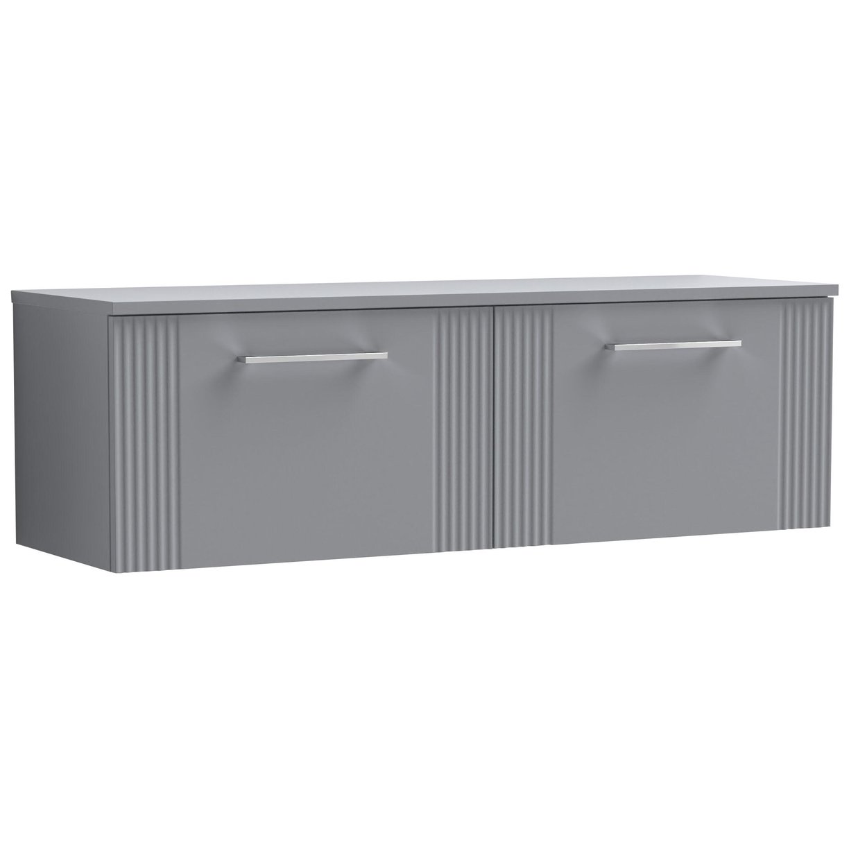 1200mm W/H 2-Drawer Vanity & Worktop - Satin Grey