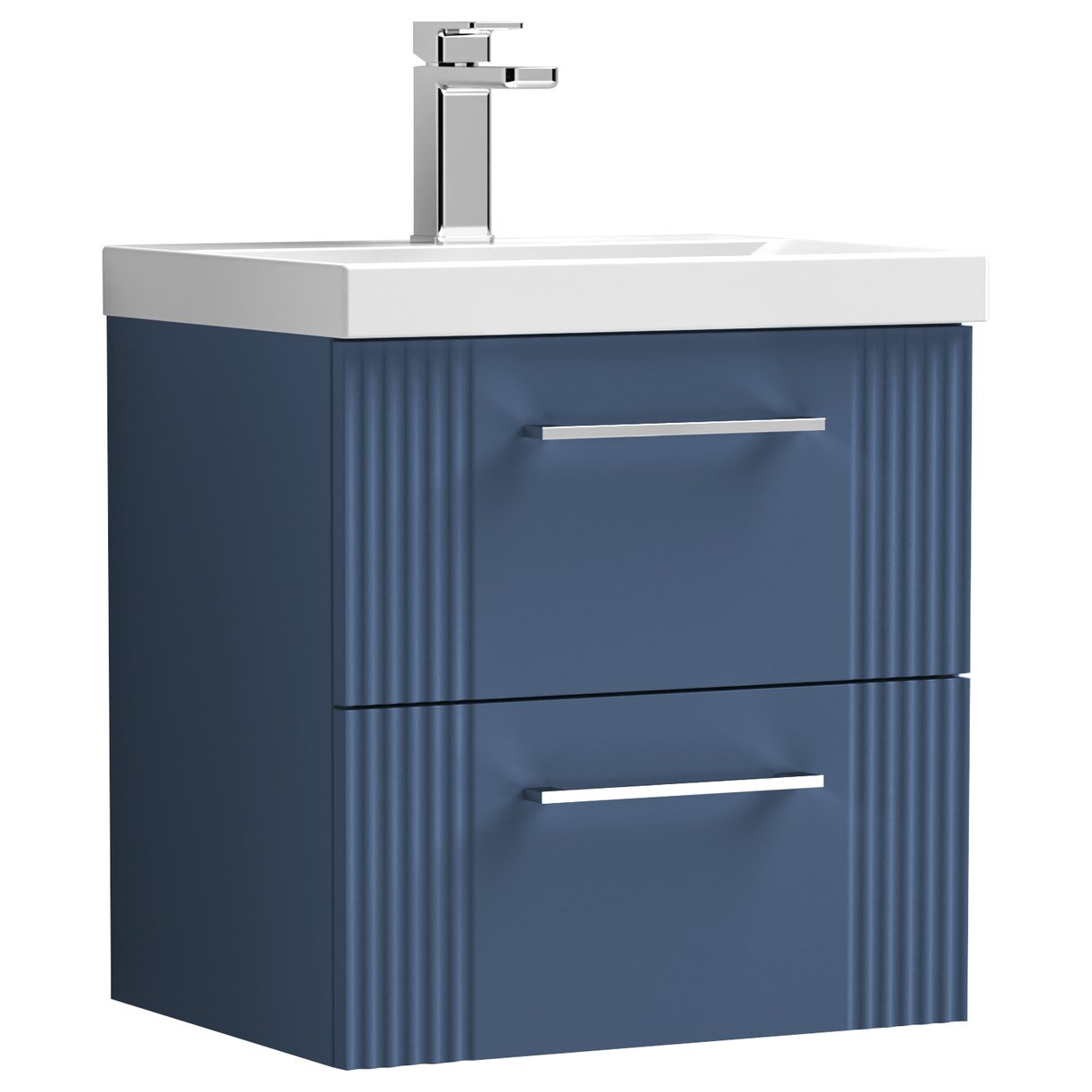 500mm W/H 2-Drawer Vanity & Basin 1 - Satin Blue