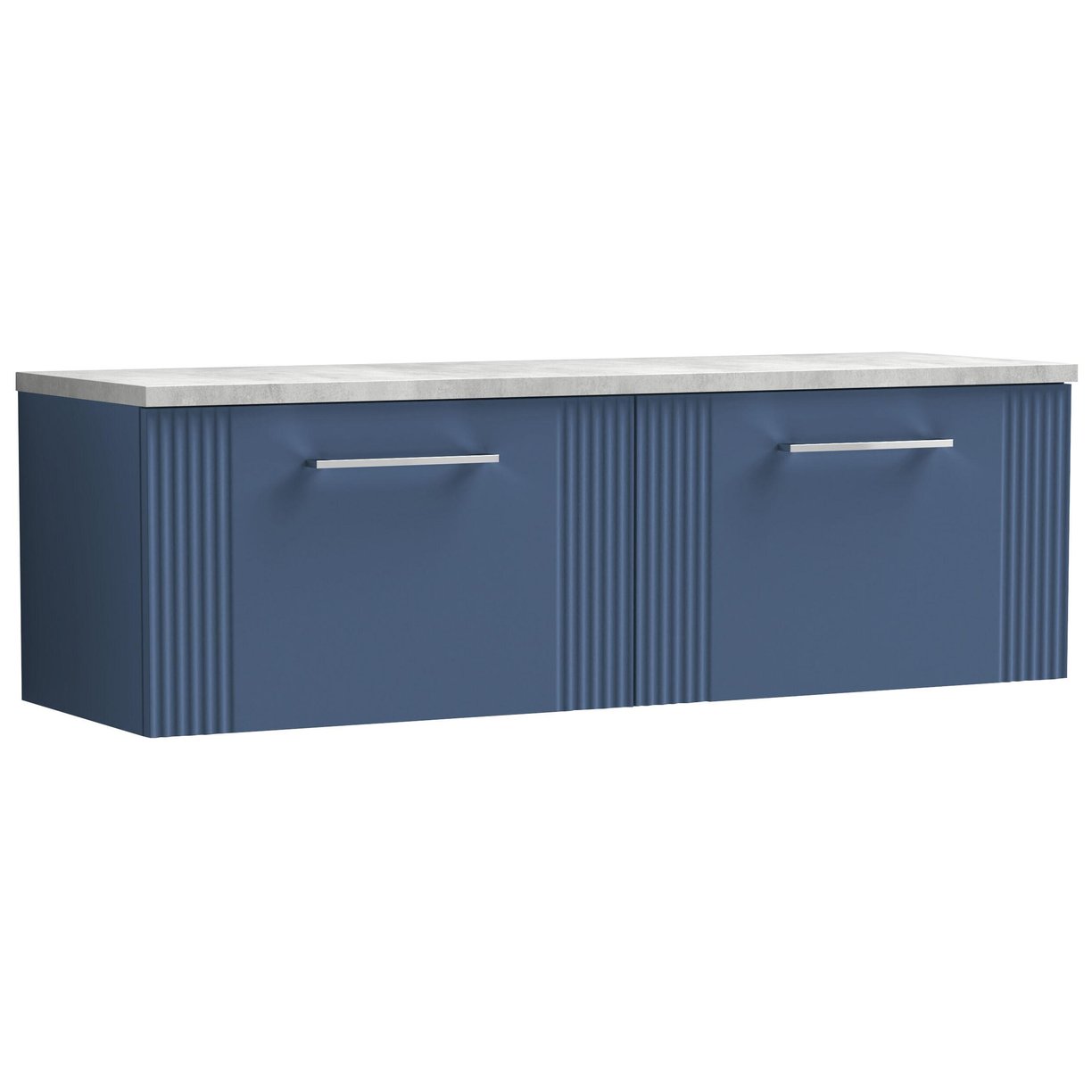 1200mm W/H 2-Drawer Vanity & Laminate Top - Satin Blue