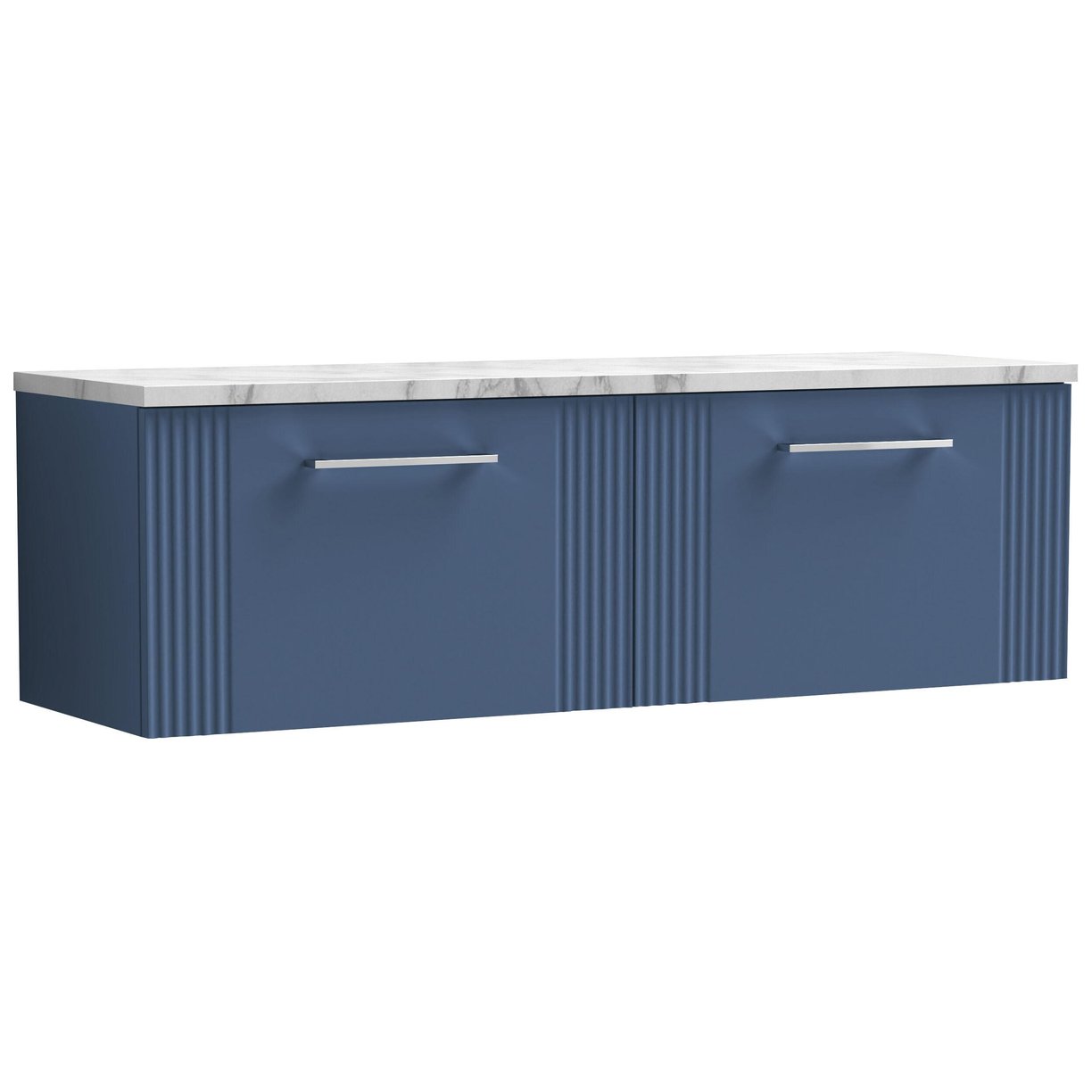 1200mm W/H 2-Drawer Vanity & Laminate Top - Satin Blue
