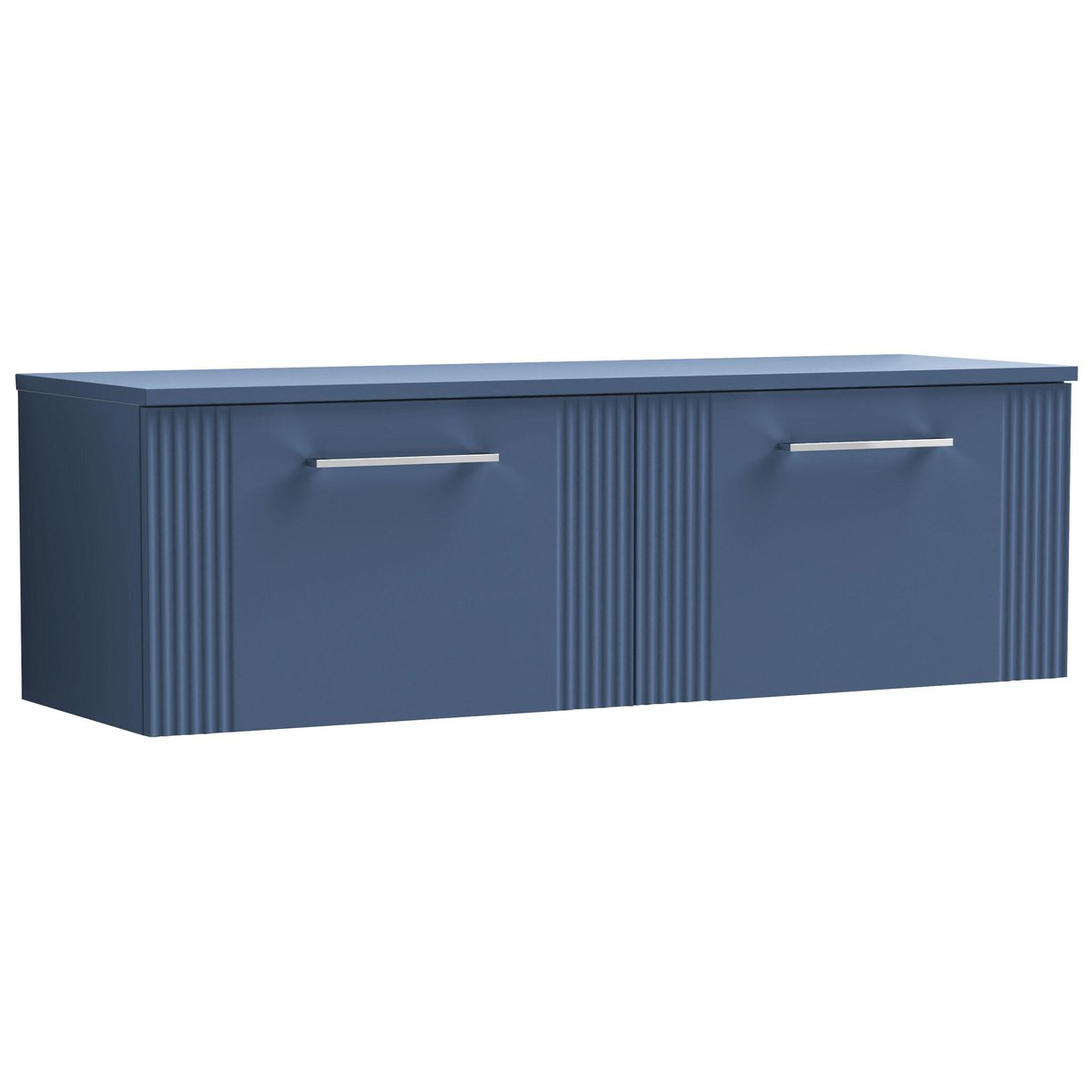 1200mm W/H 2-Drawer Vanity & Worktop - Satin Blue