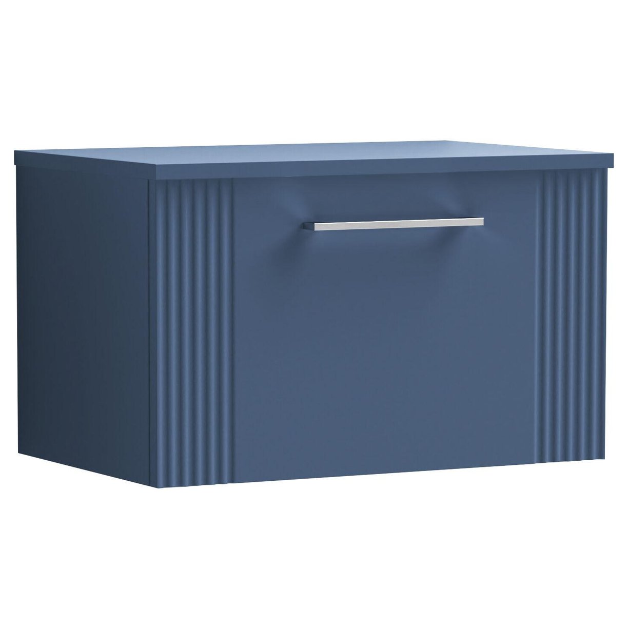 600mm W/H Single Drawer Vanity & Worktop - Satin Blue
