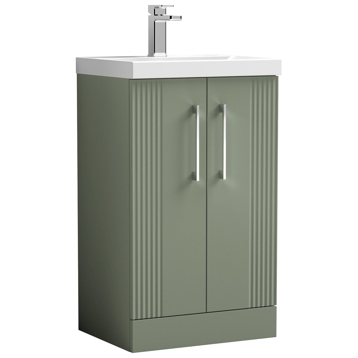 500mm FS 2-Door Vanity & Basin 1 - Satin Green