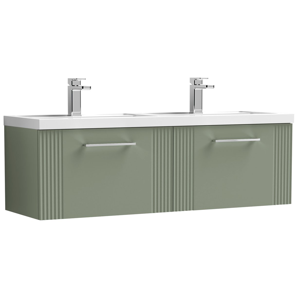 1200 W/H 2-Drawer Vanity & Double Basin