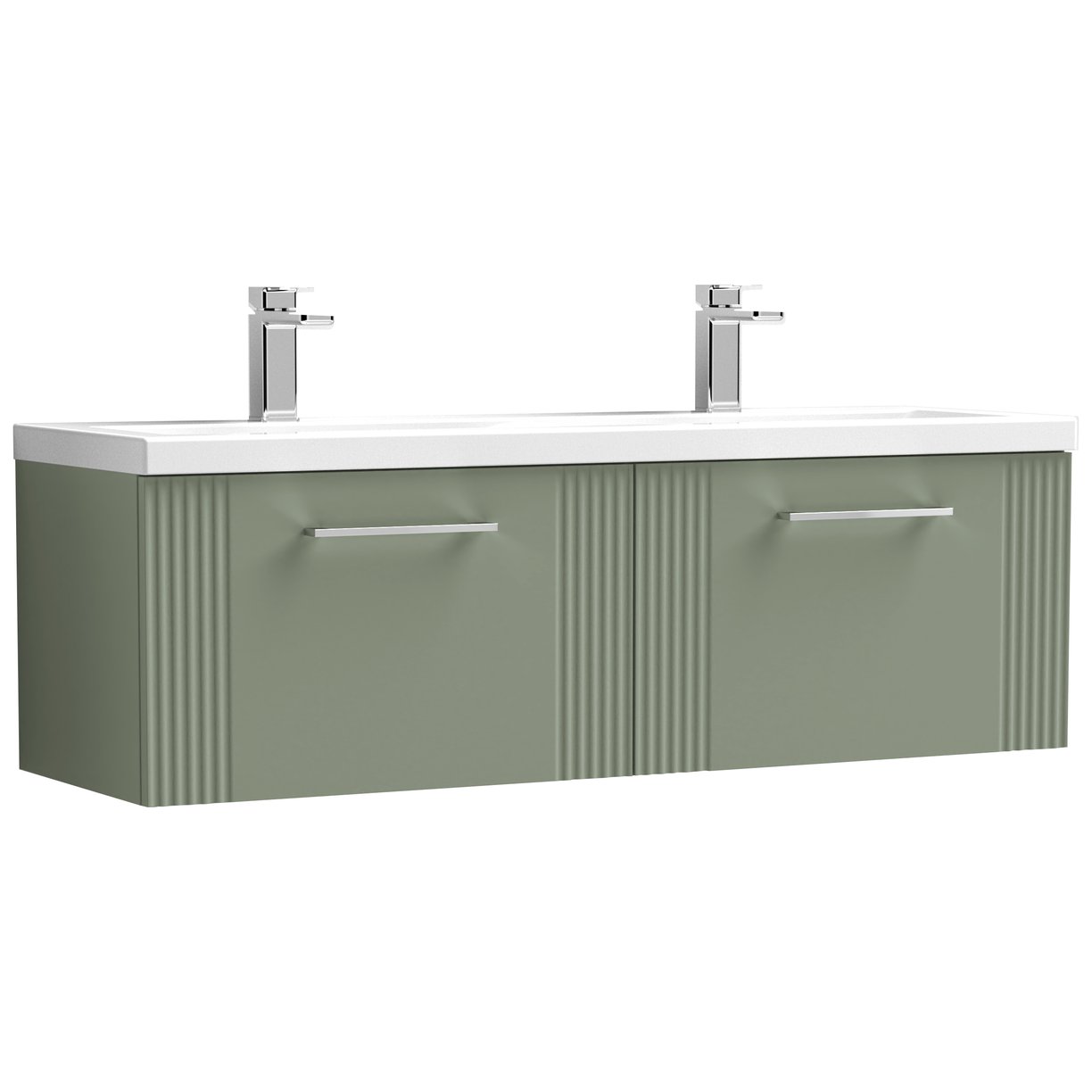 1200 W/H 2-Drawer Vanity & Double Basin