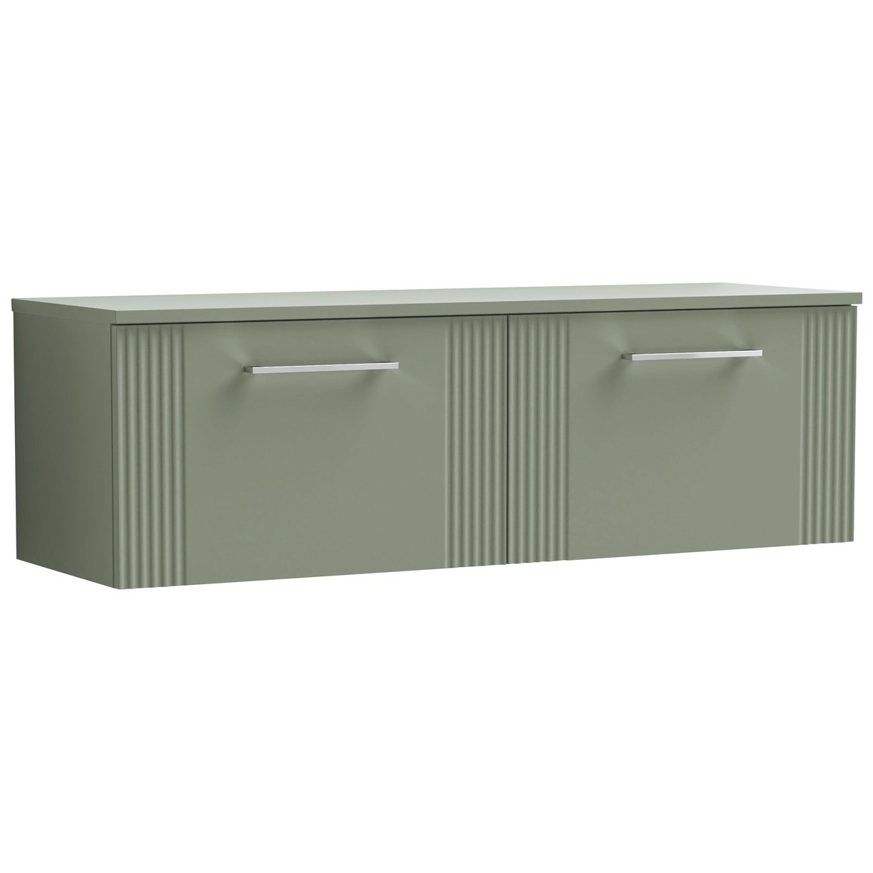 1200mm W/H 2-Drawer Vanity & Worktop - Satin Green