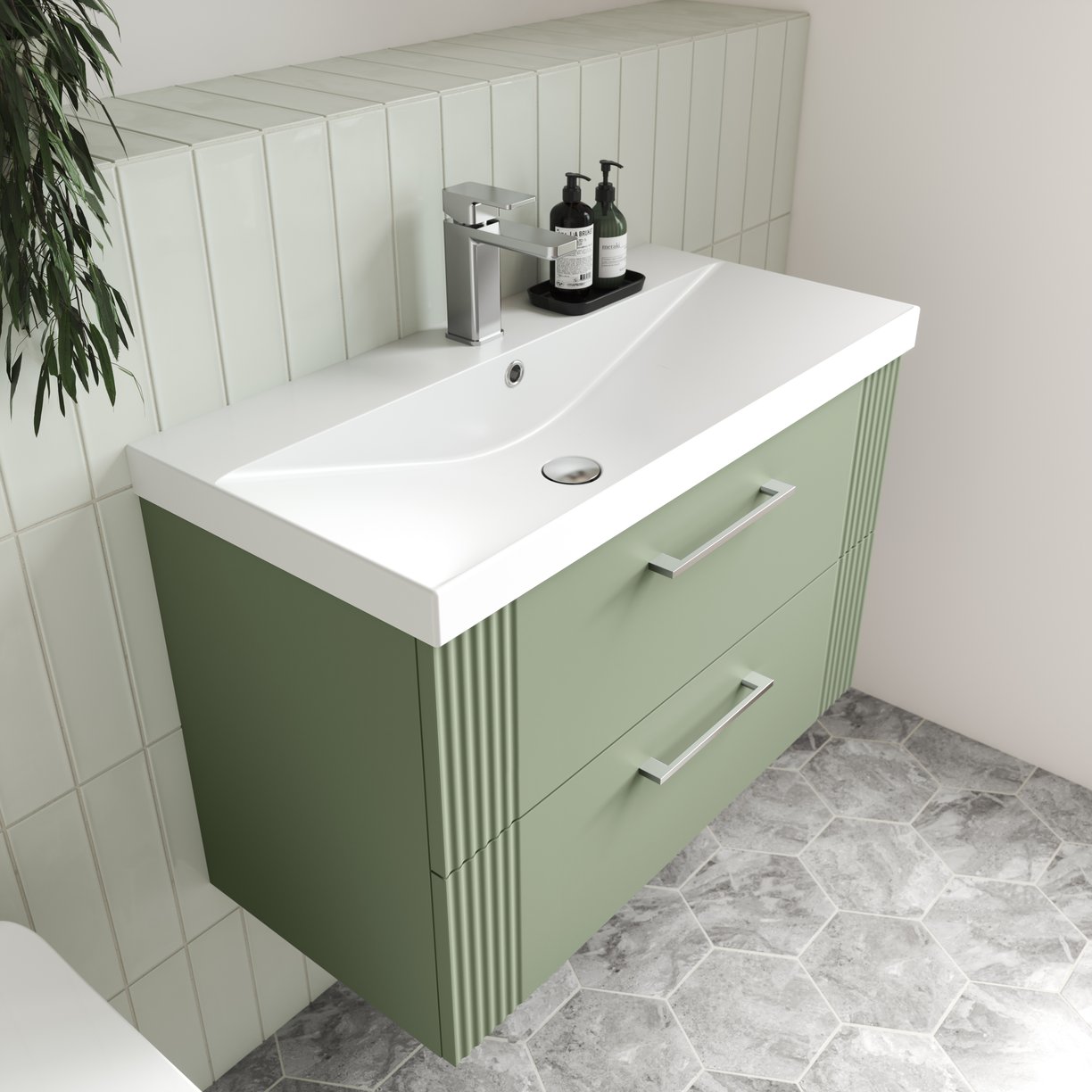800 W/H 2-Drawer Vanity & Basin 3