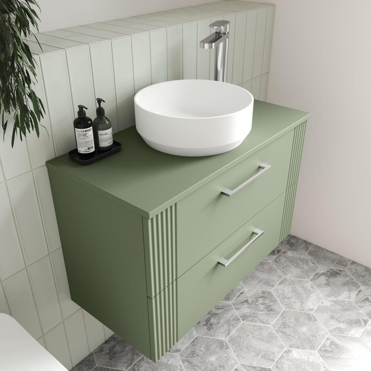 800 W/H 2-Drawer Vanity & Worktop