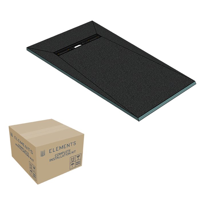 Elements Level Access Kit Linear 600 Drain 1600 x 900 End (Includes Full Installation Kit)