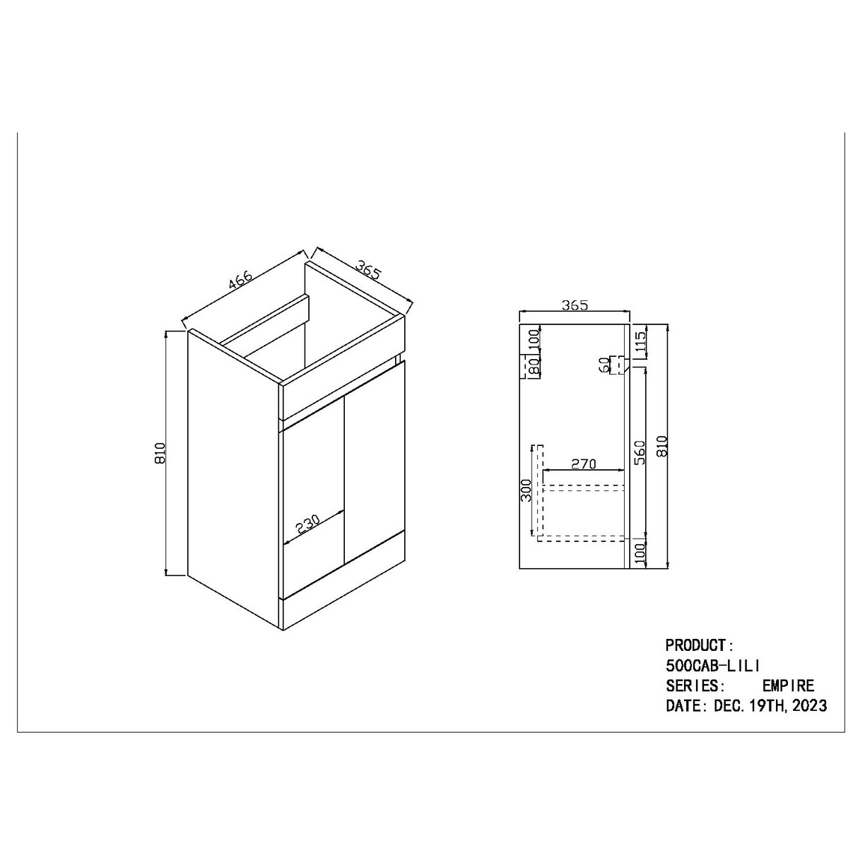 Empire 500 Unit Handleless Gloss White