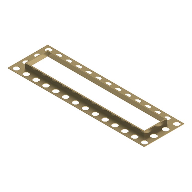 Elements Linear 300mm Waste Finishing Trim Brushed Brass Effect