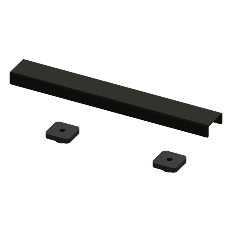 Elements Linear Matt Black Plate Waste Cover 300mm - SS Cover Matt Black Coated for Linear 300 Drains