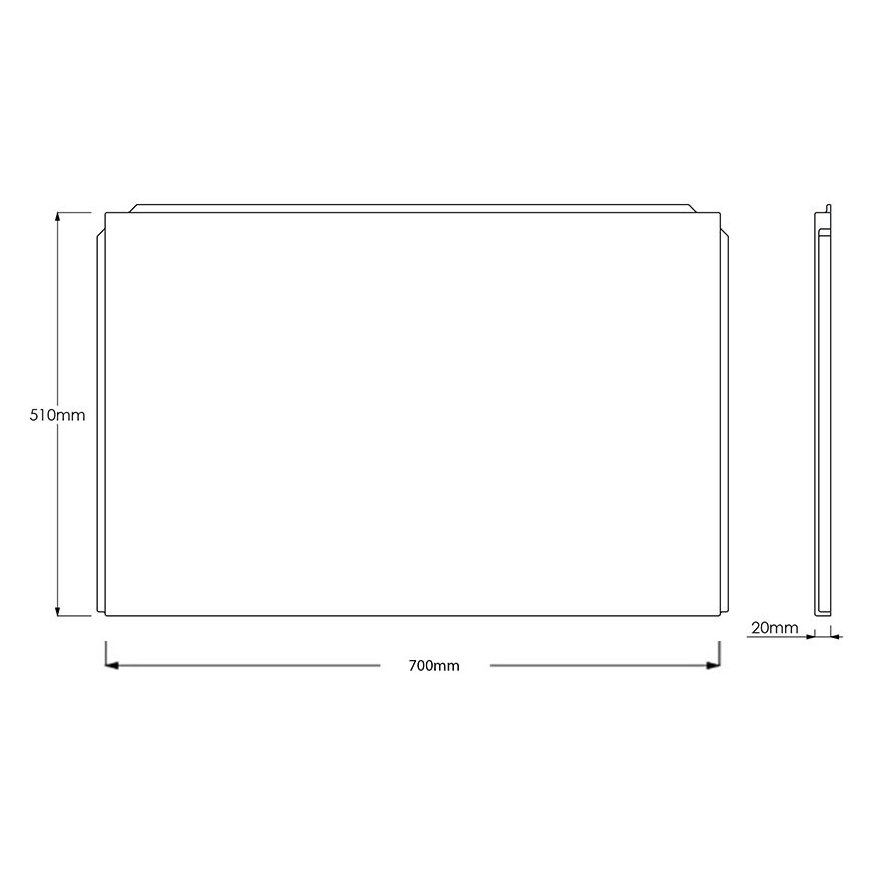 White Gloss Waterproof End Panel 700mm