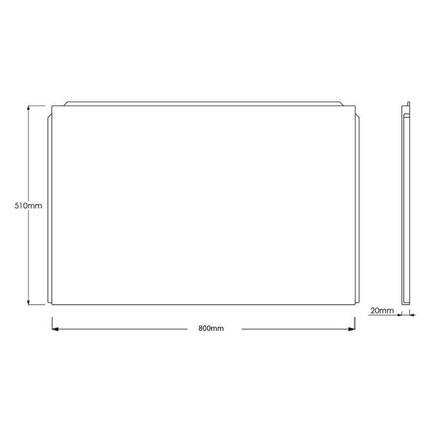 White Gloss Waterproof End Panel 800mm