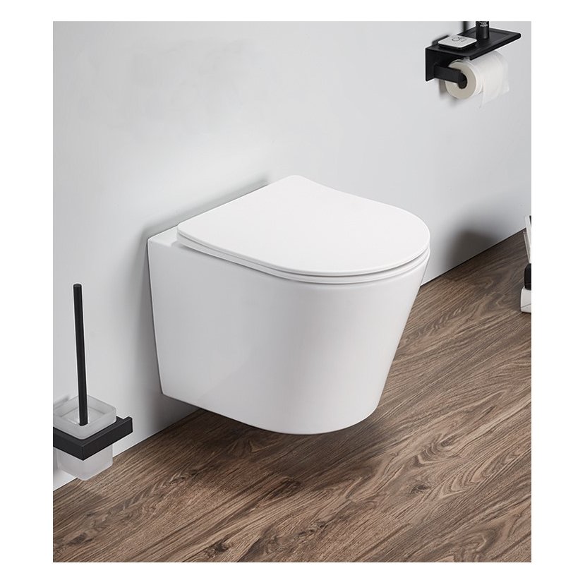 Capri Matt White Wall Hung WC Pan & Seat