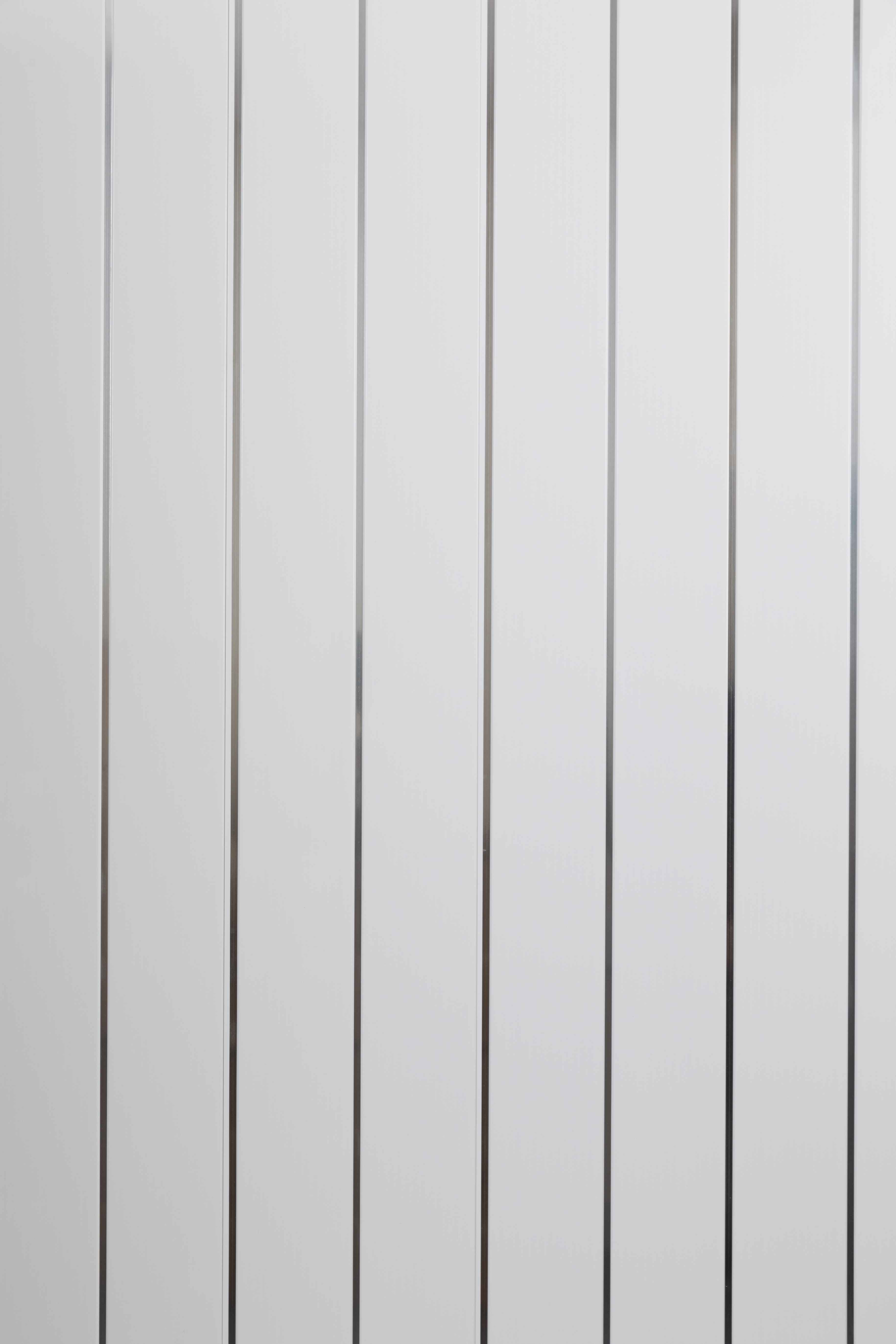 8mm White Two Silver Strip Ceiling Panels - 2.7m x 250mm (Pack of 4)