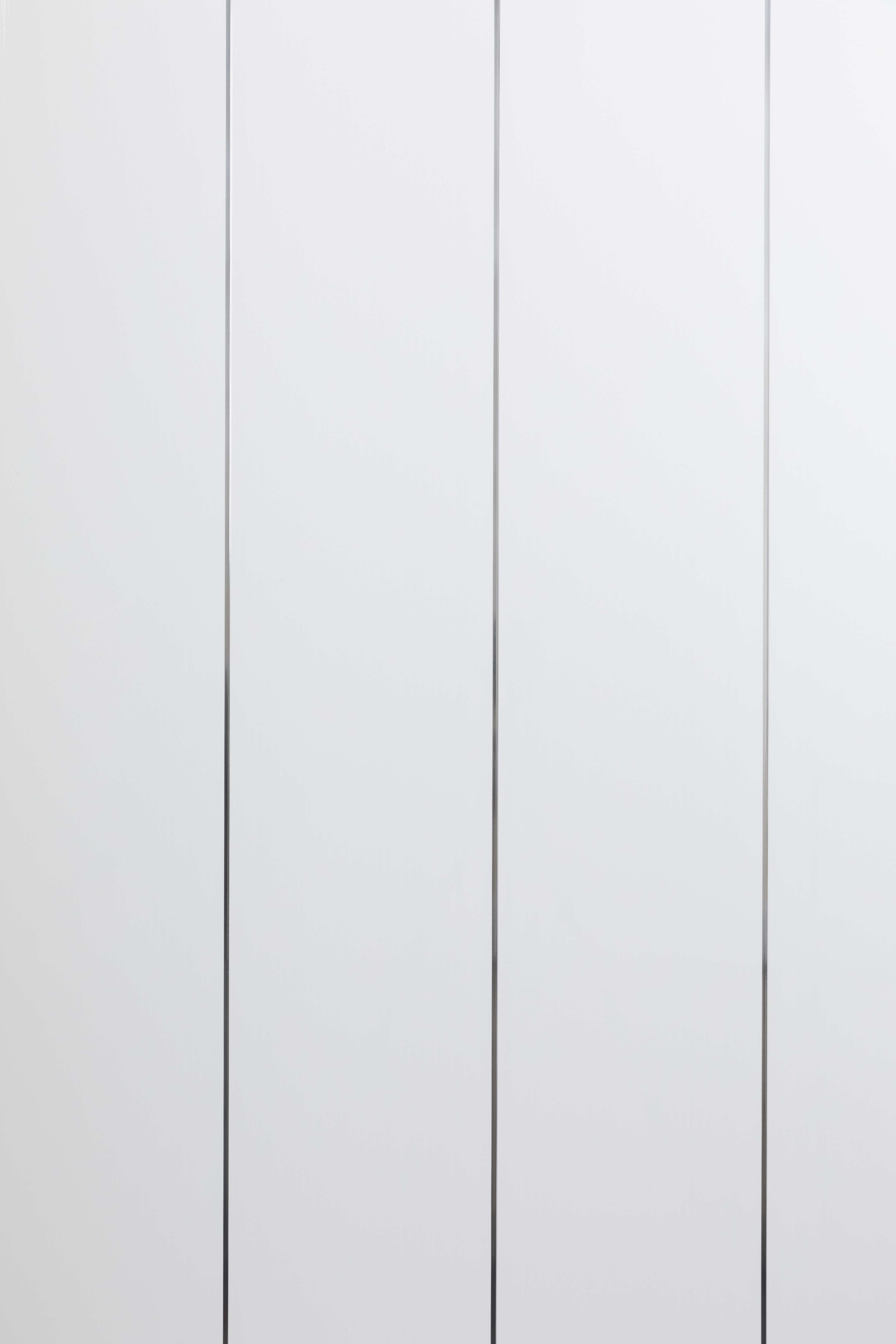 8mm White Gloss Silver Edge Ceiling Panels - 4m x 250mm (Pack of 4)