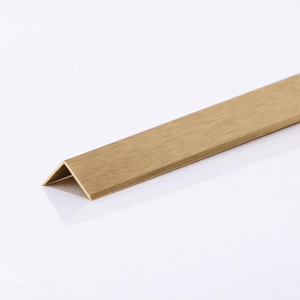 20 x 20mm Brushed Brass Metal Angle 2.7m