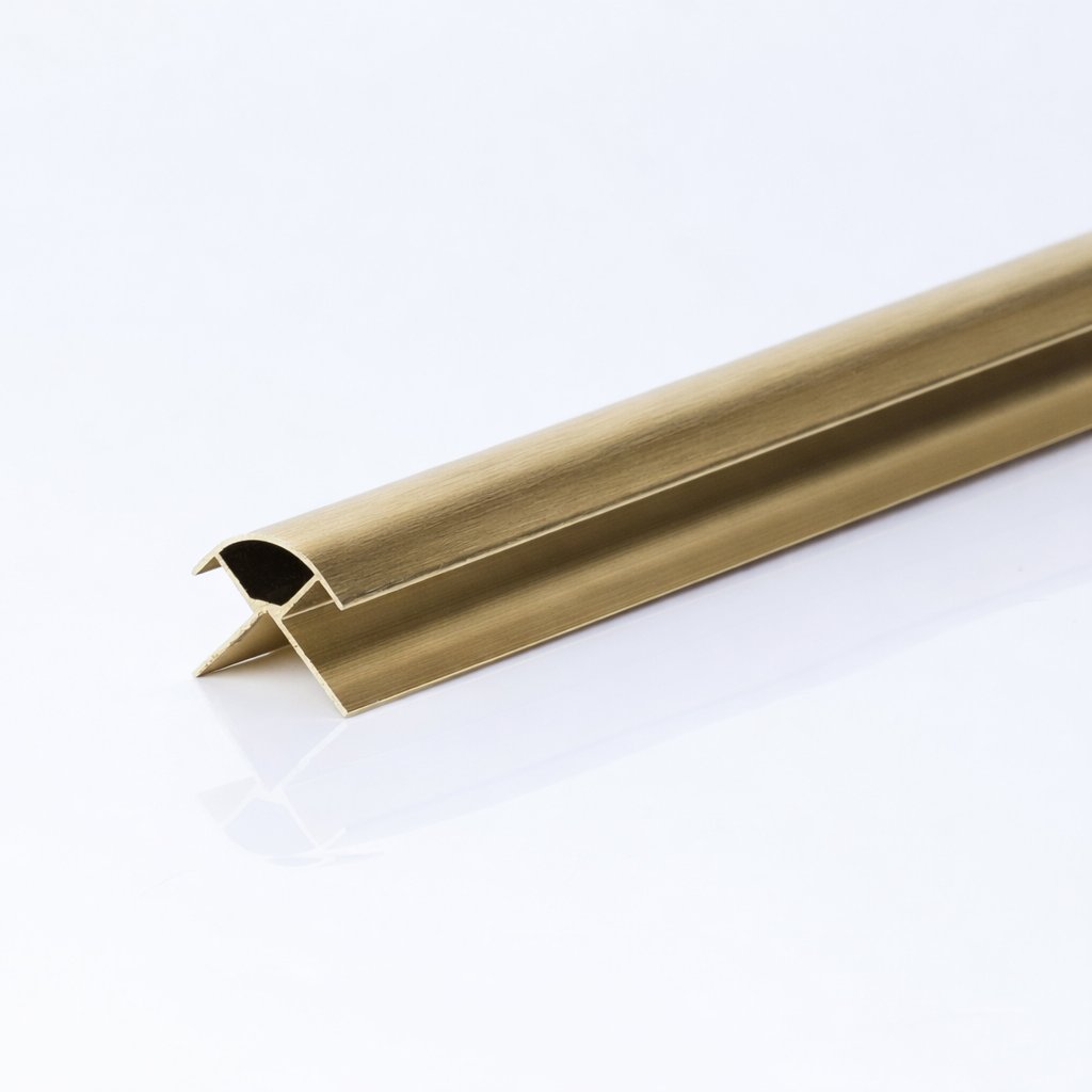 10mm Brushed Brass Metal External Corner 2.4m