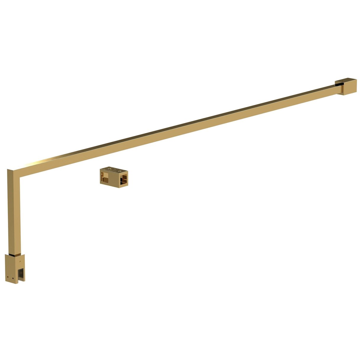 Wetroom Screen Support Arm     - Brushed Brass