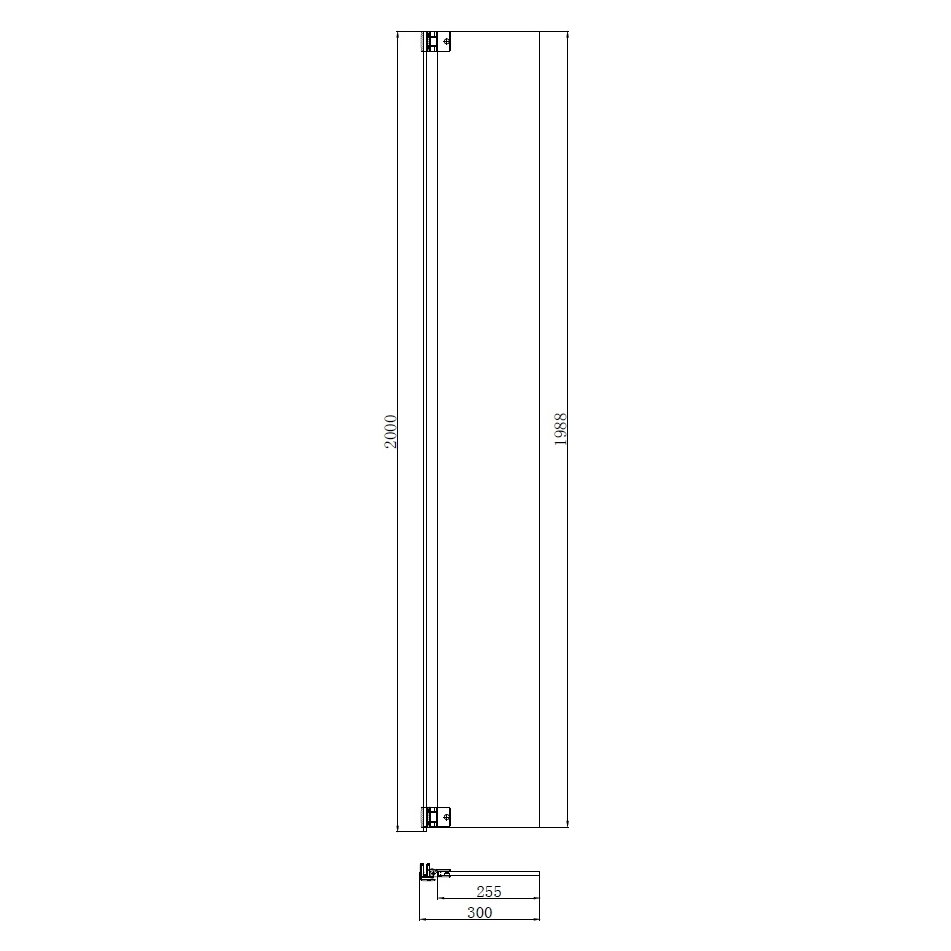 Fluted Glass Flipper Panel (Glass Only)