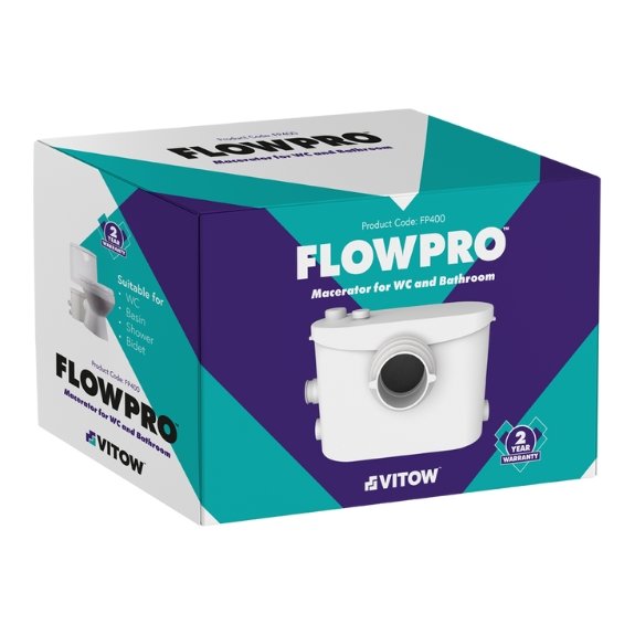 FlowPro FP400 Macerator for WC & Bathroom - Side Outlet