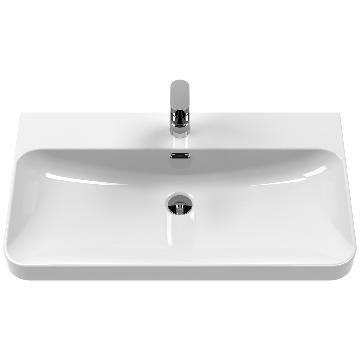 800mm Floor Standing Vanity & Thin Edge Ceramic Basin