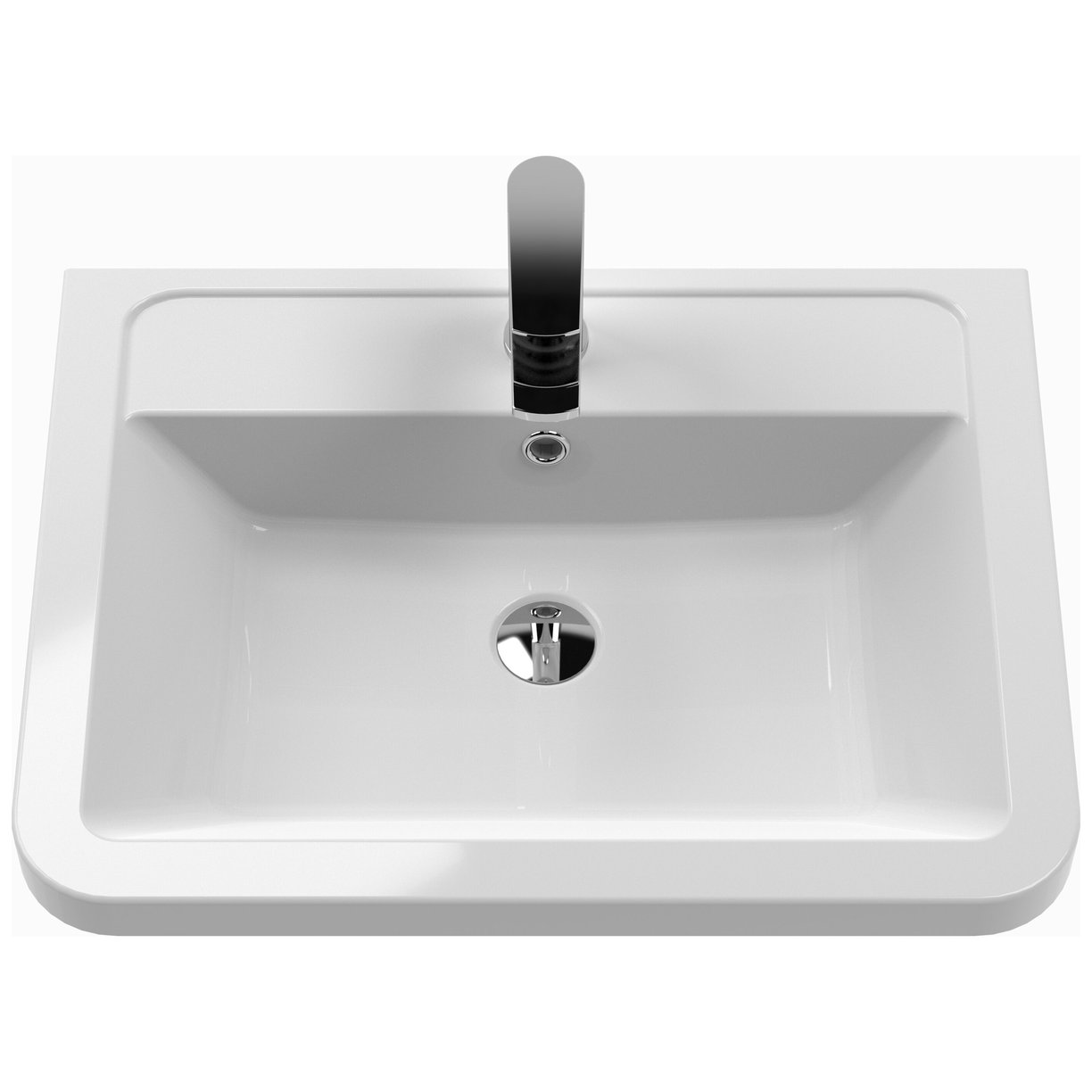 Parade 800mm F/S 2 Drawer Basin & Cabinet - Satin Soft Black