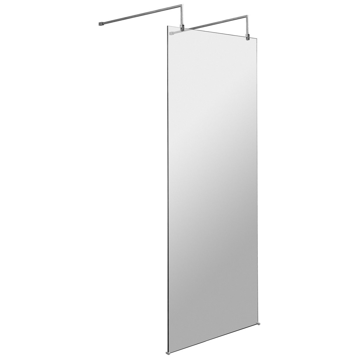 800 Wetroom Screen With Arms - Chrome