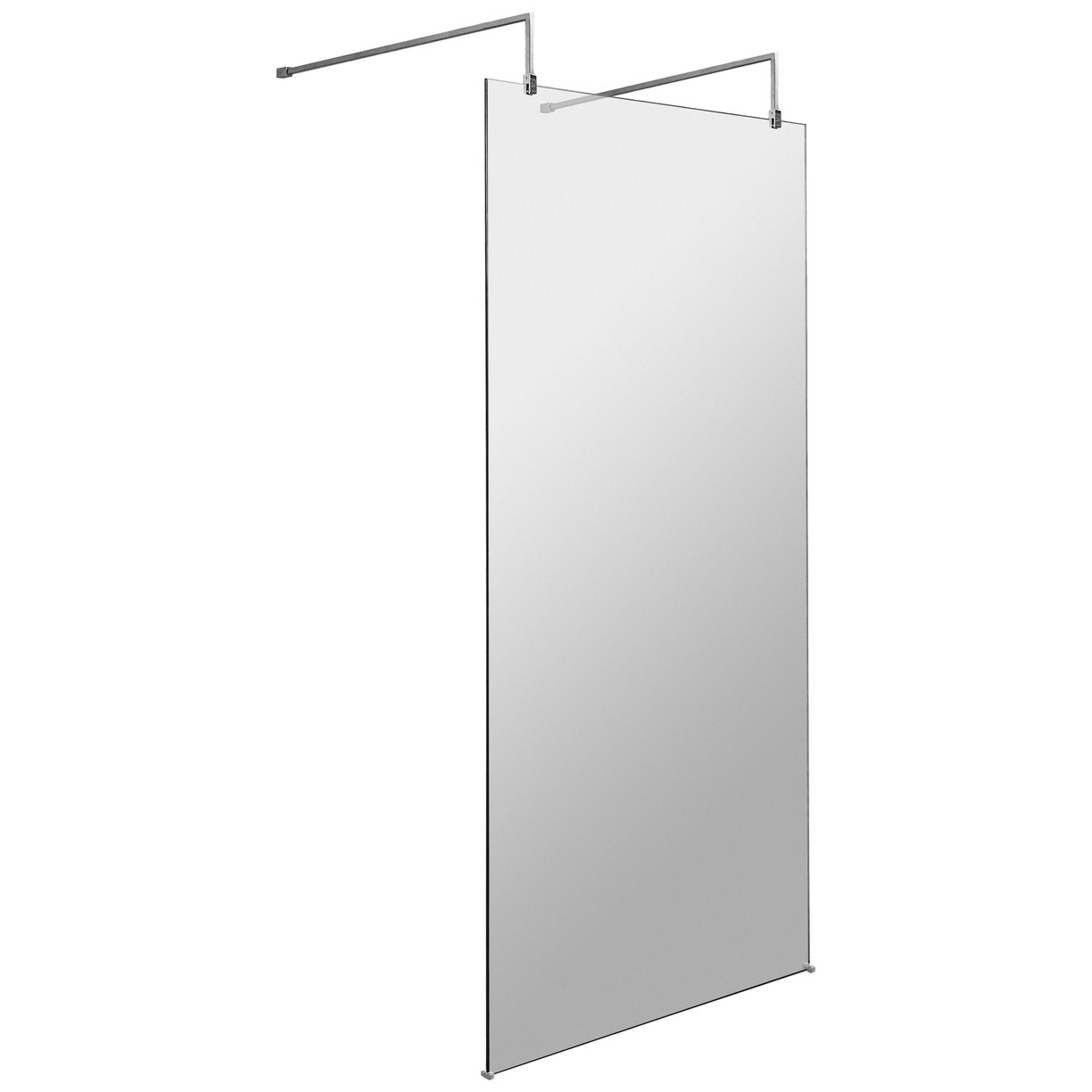 900 Wetroom Screen With Arms - Chrome