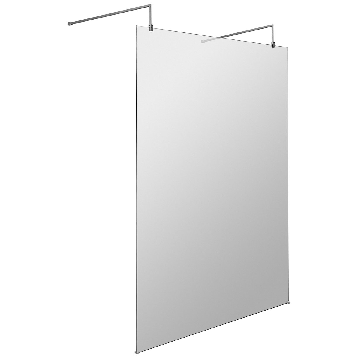 1400 Wetroom Screen With Arms - Chrome