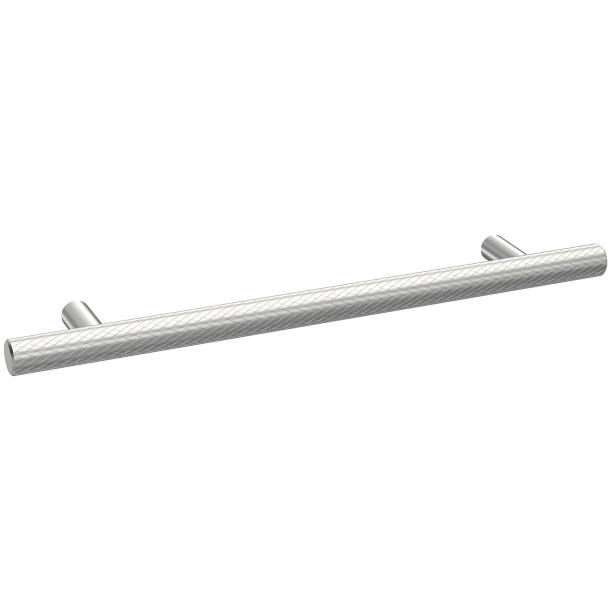 Knurled Bar Handle 160mm - Satin Chrome