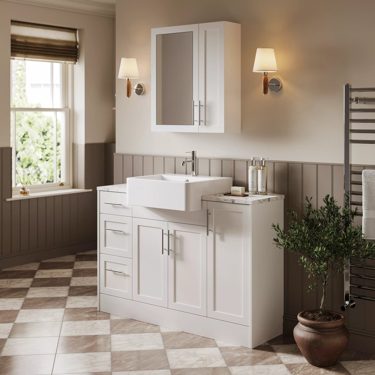 Knurled Bar Handle 160mm - Satin Chrome