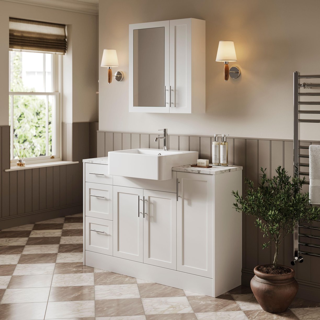 Knurled Bar Handle 160mm - Satin Chrome