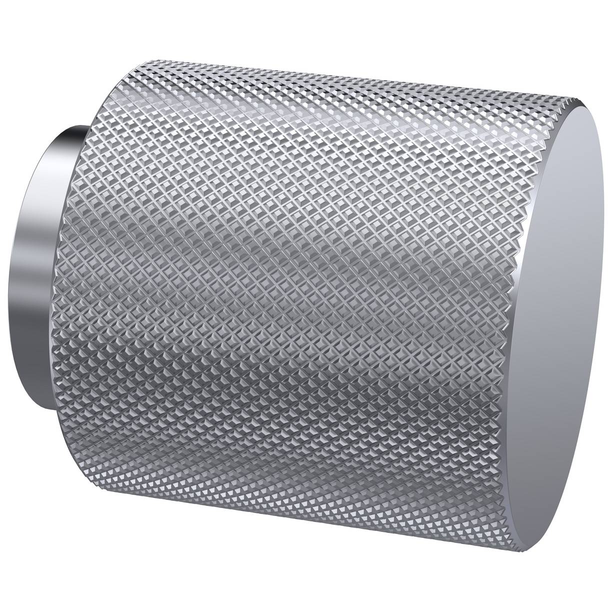 Knurled knob - Satin Silver