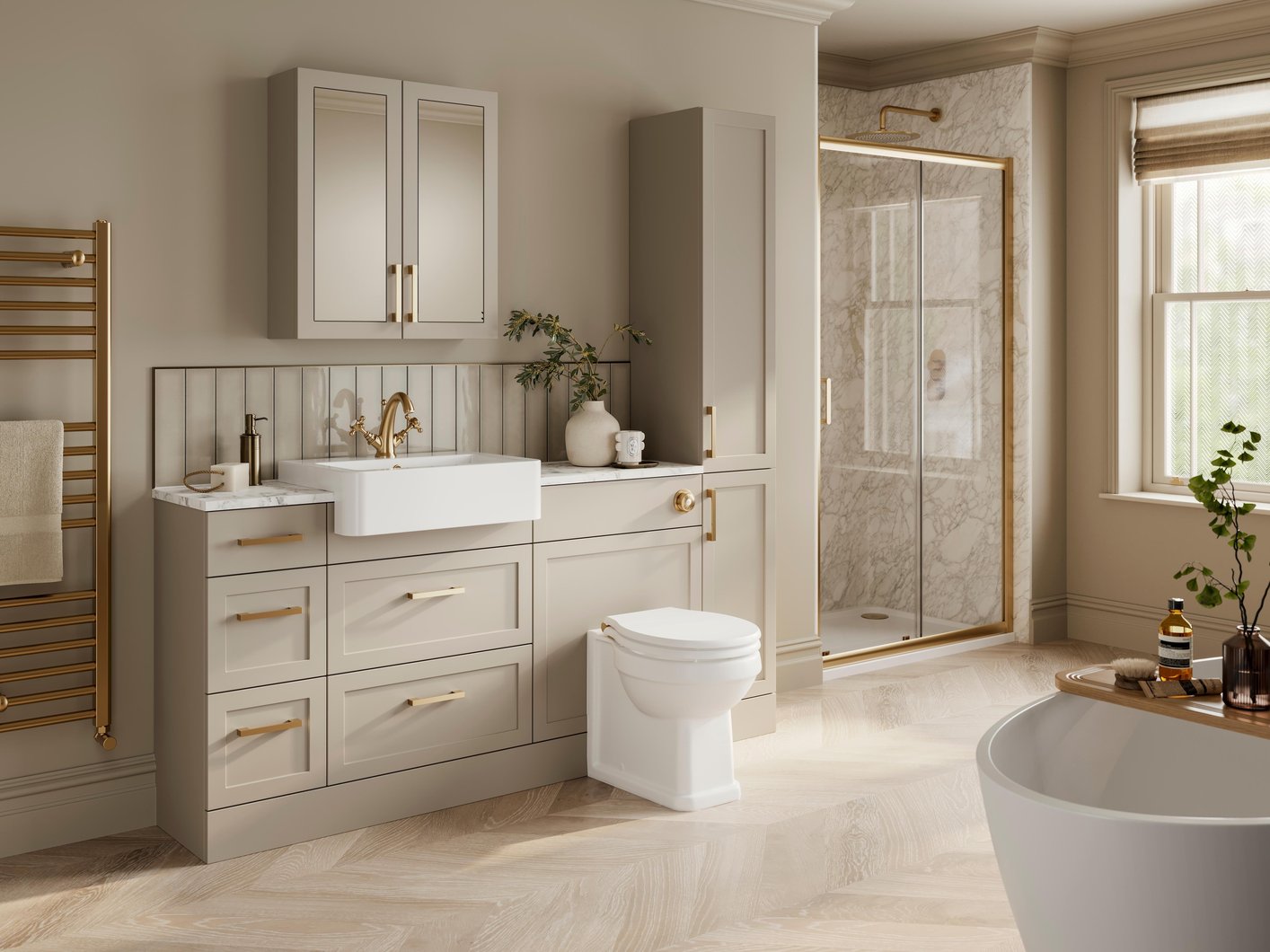 Brass D Handle - Brushed Brass