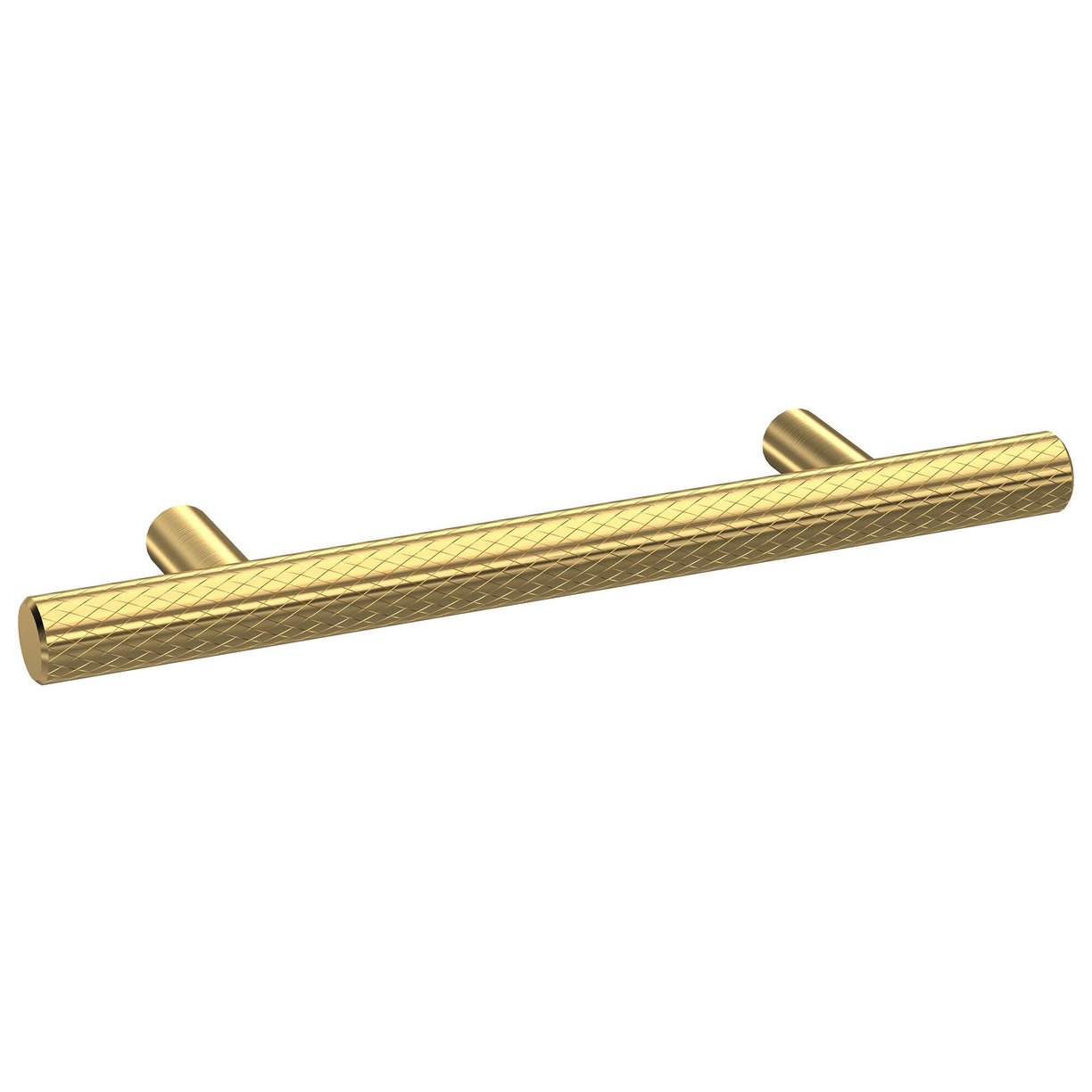 Knurled Bar Handle 96mm - Brushed Brass