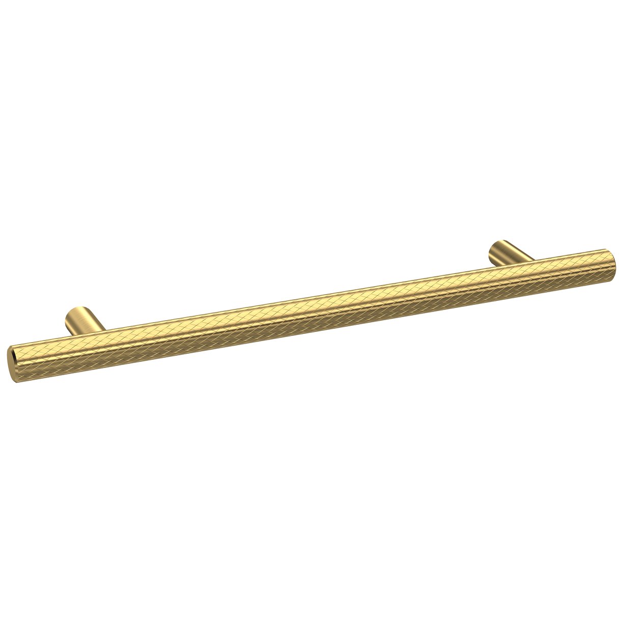 Knurled Bar Handle 160mm - Brushed Brass
